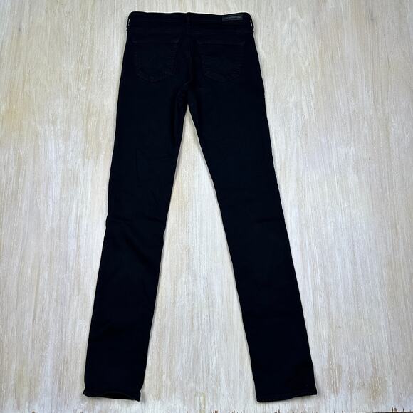 Ag Adriano Goldschmied Black The Mid Rise Stevie Slim Straight Jeans Women's 25 - Picture 5 of 13